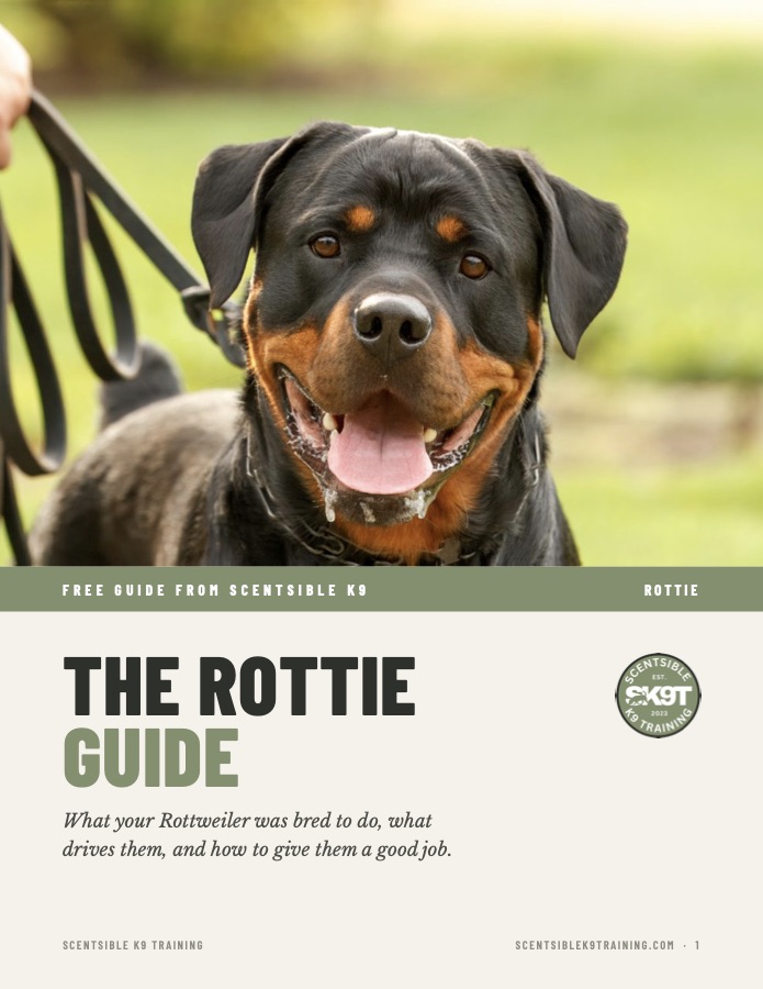 Cover of the free Scentsible K9 Rottie guide